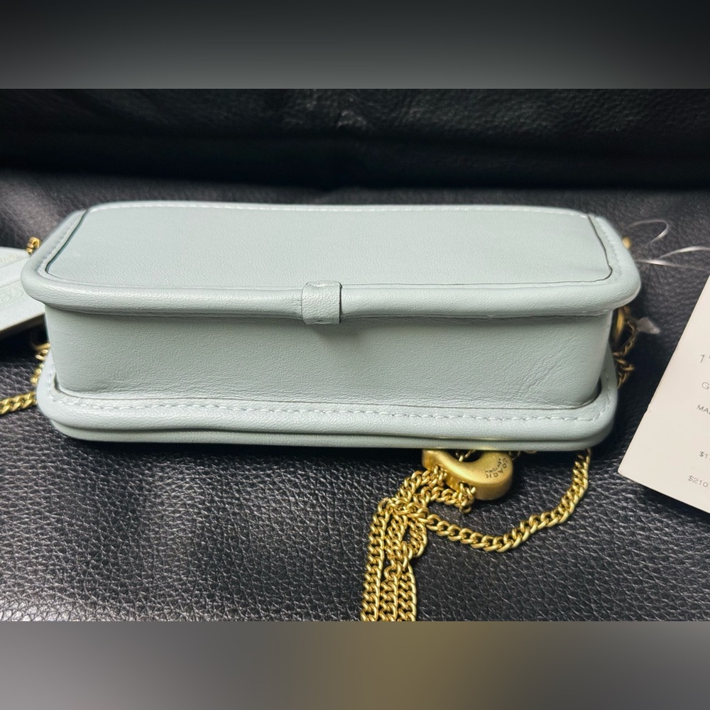 Coach Mini Dinky 14 - Light Blue Leather Crossbody with Gold Hardware - Picture 12 of 15